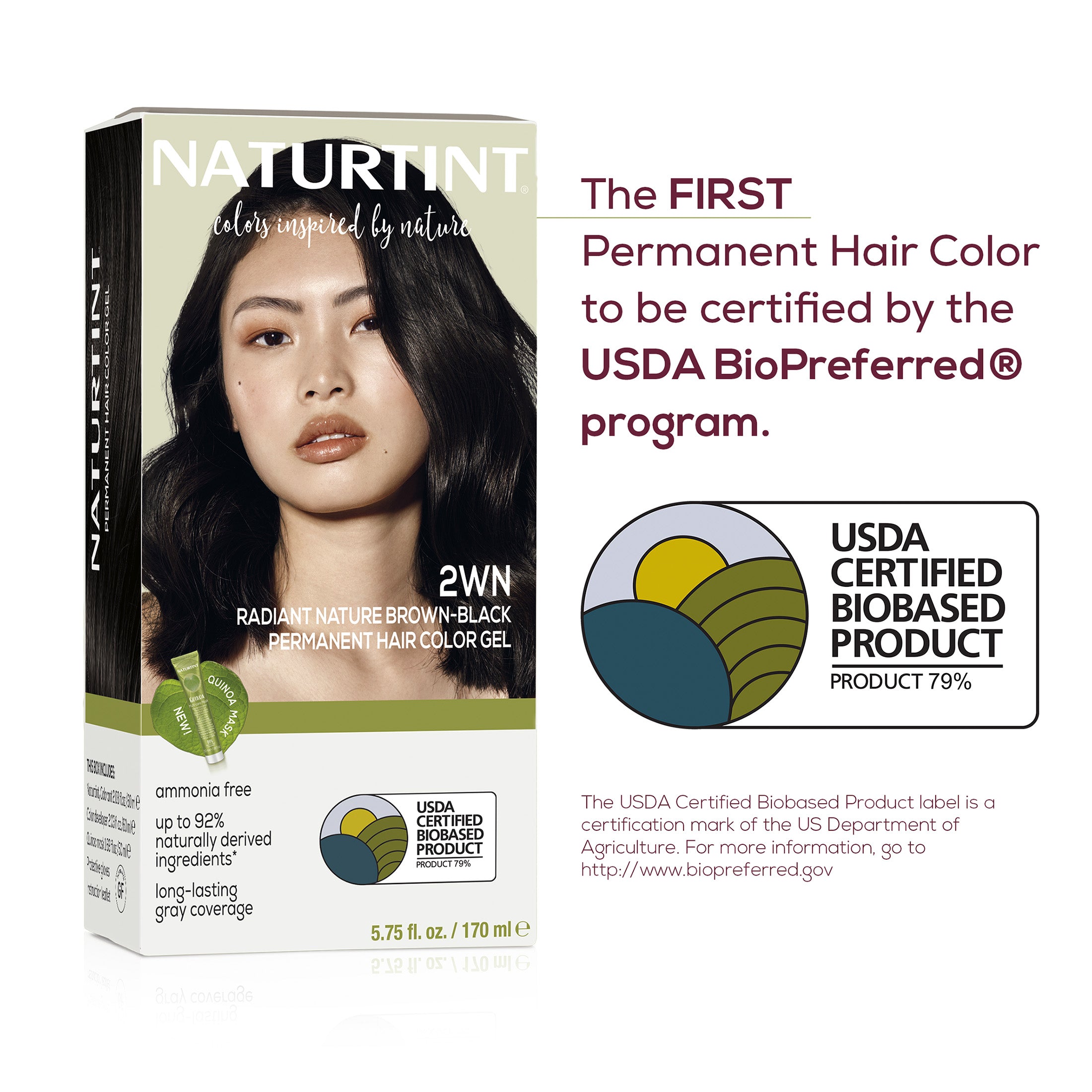 Naturtint Permanent Hair Color 2WN Radiant Nature Brown Black - image 5 of 5