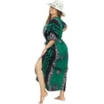 thumbnail image 4 of HAPPY BAY Women's Summer Loose Caftan Long Night Evening Gown Loungewear Dashiki House Dresses for Women 2X-3X Sea, Floral, 4 of 6