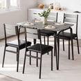 thumbnail image 1 of PIONEERWORKS Dining Table for 4, Small Table and Chairs Set of 4, Square Dinette Set for 4, 5 Piece Kitchen & Dining Room Sets for Small Space (Oak, Table with 4 Upholstered Chairs), 1 of 7