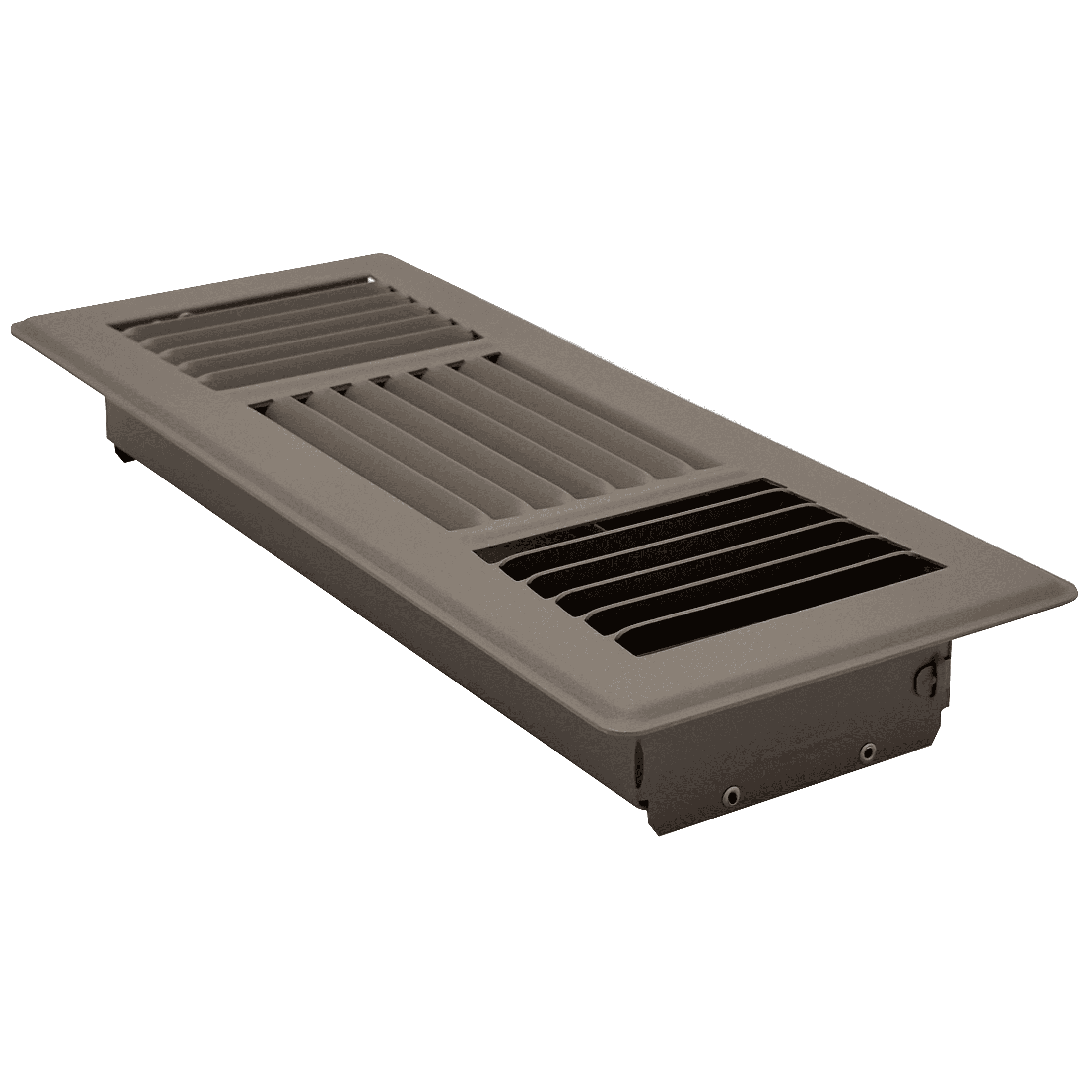 TruAire 3-Way White Floor Register w/Damper - For a Hole Size of 6" x 14" - Faceplate Size 7.5" x 15.5"