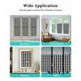 thumbnail image 6 of Window Privacy Film Black White Plaid Stained Glass Window Film Decorative Sun Block Window Cover Modern Simple Buffalo Check Gingham Window Clings Static Adhesive Sticker for Bathroom 17.7"x39.3", 6 of 7