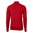 thumbnail image 3 of Men's-Cutter & Buck  Red New England Revolution Big & Tall Virtue Eco Pique Recycled Quarter-Zip Pullover Top, 3 of 3