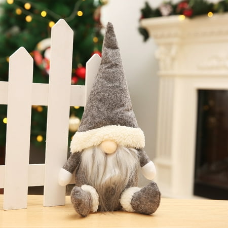 Christmas Gnome Plush Decoration, Handmade Swedish Tomte Scandinavian