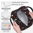 thumbnail image 3 of Yiaed Skeleton with Roses Print Lunch Bag Adult Insulated Lunch Box, Leakproof Cooler Food Lunch Containers Reusable High Capacity Lunch Tote Bags-One Size, 3 of 6
