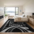 thumbnail image 3 of ODIKA 8'x10' Machine Washable Non-Slip Area Rug, Abstract Gray High Traffic Rug, Gray, 1102025, 3 of 7