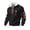 Black, variant on Men's Fleece Quarter Zip Sweatshirt, Cadet Collar Pullover with American Flag Print, Cozy No Hood Patriotic Sweater for Casual Wear, Daily Outfits Black L