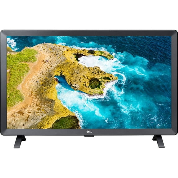 LG 24LQ520S 24-inch 720p Class LED HD WebOS Smart TV Monitor in black