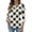 Khaki, variant on Iaqnaocc Womens Tops Casual 3/4 Length Sleeve Polo Shirt PLaid Office Business V Neck Collared Golf polos Trendy Summer Tees With Pocket Red XXXL