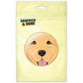 thumbnail image 1 of Golden Retriever Face Pet Dog Pinback Button Pin Badge, 1 of 2