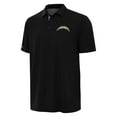 thumbnail image 2 of Men's Antigua Black/Gray Los Angeles Chargers Era Polo, 2 of 3