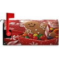 thumbnail image 2 of Gingerbread Man Christmas Mailbox Covers Magnetic Xmas Winter Mailbox Cover Wraps Standard Size 18"X21" Post Letter Box Cover Garden Decorations, 2 of 6
