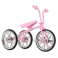 thumbnail image 3 of Pink Toy Tricycle Model Simulated Design Tricycle Ornament Durable Alloy DIY Toy Tricycle Ornament for Collect, 3 of 5