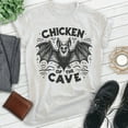 thumbnail image 2 of Chicken Of the Cave Bat T-shirt, Unisex Women's Men's Shirt, Funny Bat Spooky Animal Pun Joke Gift, Heather Ash, Medium, 2 of 6
