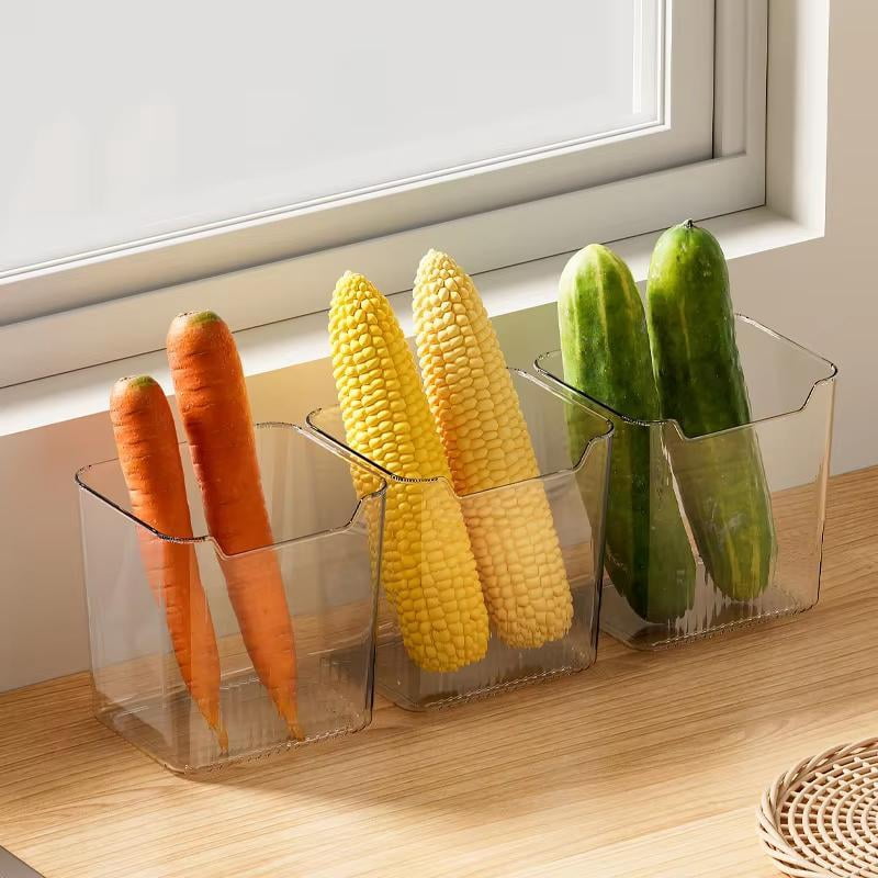 3PCS/6PCS Refrigerator Side Door Storage Box Food Vegetable Fruit Eggs Fresh Organizer Household Kitchen Fridge Containers Boxes