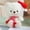WH.White, variant on ​White Christmas Teddy Bear Plush Toy with Hat & Bow - 9" Soft Stuffed Animal Pillow Gift for Kids (Polyester)​​ White