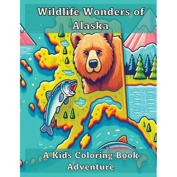 Wildlife Wonders of Alaska: A Kids Coloring Book Adventure, (Paperback)