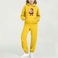 thumbnail image 4 of ATOGUTA Country Outfit Girl Tracksuit Christmas Hoodie Sweatshirt and Sweatpants Joggers Set with Pockets Size 2T-14, Yellow, 4 of 6