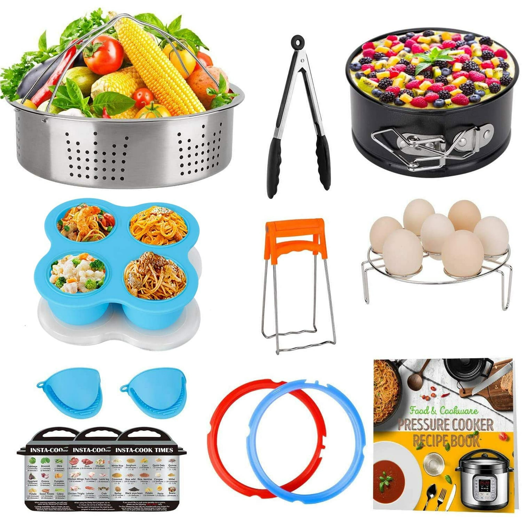 3 Qt Accessories Set for Instant Pot Compatible with InstaPot Accessories 3 Quart Only Mini Accessory Including Sealing Ring Steamer Basket Springform Pan Egg Rack Trivet G Need Walmart