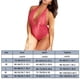 thumbnail image 4 of Body de encaje sexy para mujer Ropa interior Floral Deep V Halter Ropa de dormir Ropa de dormir Sweethay XX000142-24, 4 of 7