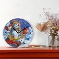 thumbnail image 2 of Dreamtimes Christmas Snowman Wall Clock, 10 Inch Silent Non Ticking Round Clock Oil Painting Clock Easy to Read Clock for Living Room Bedroom Bathroom Home Decor, 2 of 7