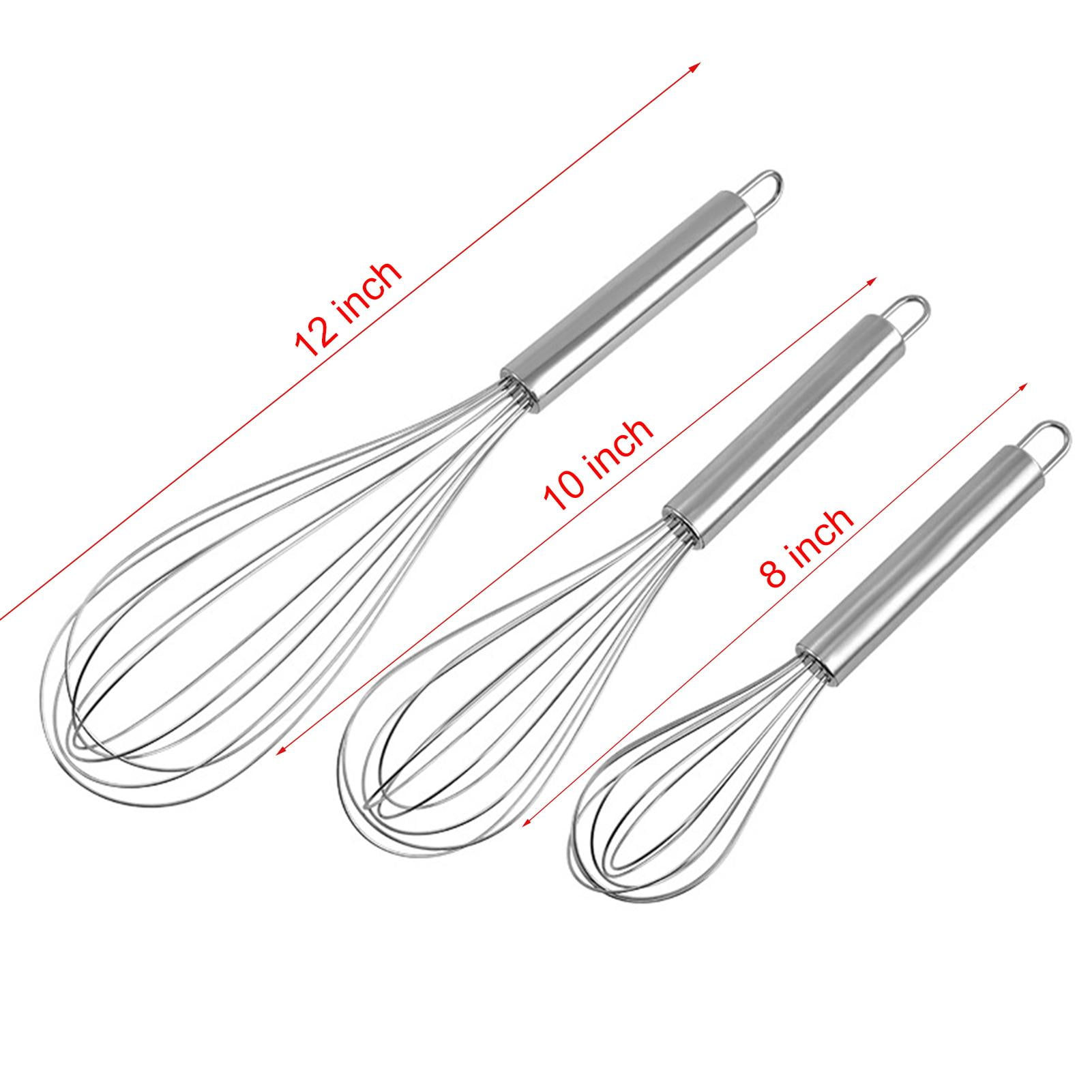 4 Mini Wire Kitchen Whisks Set Two 5 Inch + Two 7 Inch | Small Mixing tools