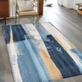 thumbnail image 2 of Abstract Collage Art 4x6 Area Rugs for Living Room, Retro Blue Oil Painting Texture Non Slip Floor Mat Washable Low-Profile Indoor Carpet for Bedroom, Dining Room, Bathroom, 2 of 9