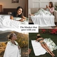 thumbnail image 6 of Boho Floral Throw Blankets, White Flowers Sage Green Leaf Soft Fleece Blanket Decorative for Home Sofa Couch Chair Living Bedroom, 30x40 Inches,, 6 of 9