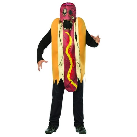 Zombie Hot Dog Men's Adult Halloween Costume, One Size, (40-46)