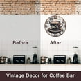 thumbnail image 7 of VOCOO 8'' Coffee Round Wall Clocks, Wooden Silent Non Ticking Industrial Analog Clock for Kitchen Home Office Bedrooms (with Hook), 7 of 7