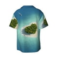thumbnail image 2 of Balery Paradise Island Men's Casual Button Down Shirt Short Sleeve Textured Summer Cuban Beach Shirts-Large, 2 of 7