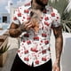 thumbnail image 1 of RKSTN Valentines Day Shirts for Men Oversized Valentine's Day Print Lapel Button Down T Shirts Top Mens Casual Turndown Collar Loose Comfy Summer Short Sleeve Button Blouse Hawaiian Beach Shirts, 1 of 6