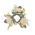 thumbnail image 2 of Anillos para velas, coronas, guirnaldas de velas, anillos para velas de flores de seda, candelabros, anillos, candelabros para festivales, sala de est Rosa, 2 of 8