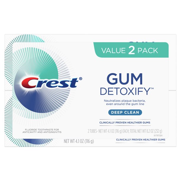 Crest Gum Detoxify Deep Clean Toothpaste, 4.1 oz, 2 Pack