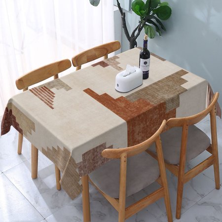 

JSGC Tablecloth 43x55 Inch Orange Trapezoidal Geometry Rectangular Tablecloth Waterproof Stain Resistant Wrinkle Resistant Polyester Tablecloth for Home Kitchen Party Outdoor Decoration