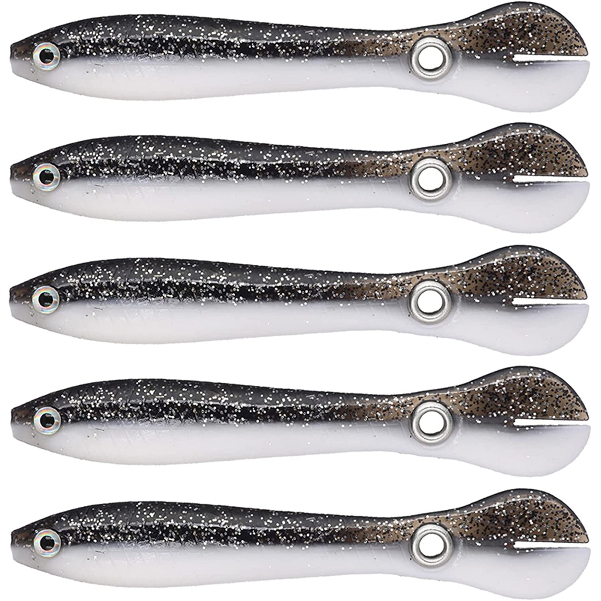 Elbourn 5Pcs/Set Soft Bionic Fishing Lure, Plastic Fishing Lures