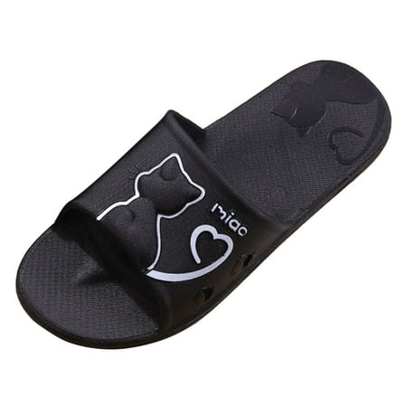 

Quealent Adult Men Shoes Mens Slippers 13 Mens Couple Shoes Cartoon Cat Non Slip Hollow Water Leakage Slippers Mens Slippers Indoor Outdoor Clog Black 11