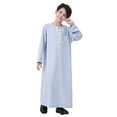 thumbnail image 6 of YAYUBA Boy's Saudi Arabic Long Sleeve Robe Ramadan Dress Middle East Clothing, 6 of 9