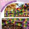 thumbnail image 2 of Mardi Gras Banners Party Decorations Purple Green Gold Metallic Tinsel Streamers Fringe Backdrop Banner Mardi Gras Accessories for Parade Floats Party Supplies 49.2ft Design2, 2 of 7