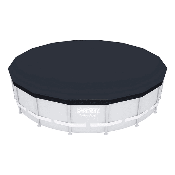 Cubierta para Alberca Circular Bestway 16 ft Negra Plástico Resistente