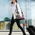 thumbnail image 5 of FORMRS Canvas Laptop Tote Bag for Women with 15.6" Computer Compartments Shoulder Handbag, Beige UFO, 5 of 7