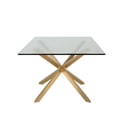 thumbnail image 2 of Plata Décor Import Inc Culture Dining Table With Glass Top and Gold metal base, 2 of 5