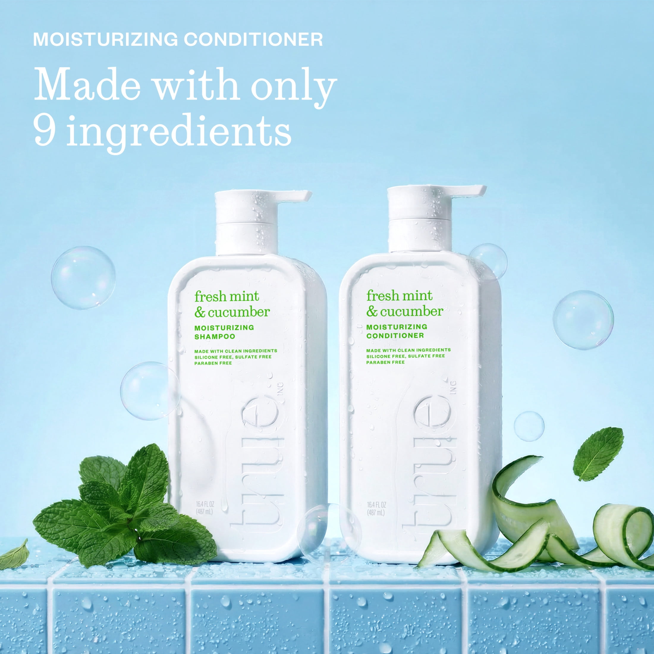 True Fresh Mint & Cucumber Moisturizing Conditioner - Moisturizing and Hydrating Formula for Women & Men, 16.4 fl oz