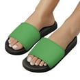 thumbnail image 5 of GZHJMY Stylish Slides for Women Men, Green Solid Color Soft Flexible Slip-on Sandals Slippers, 5 of 7