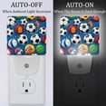 thumbnail image 2 of Football LED Square Night Lights - Modern Design, Soft Glow, Energy Efficient - for Bedroom, Nursery, or Bathroom - Set of 2, 2 of 6