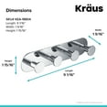 thumbnail image 2 of Kraus Bathroom Robe and Towel Hook with 4 Hooks, Chrome Finish, 2 of 8