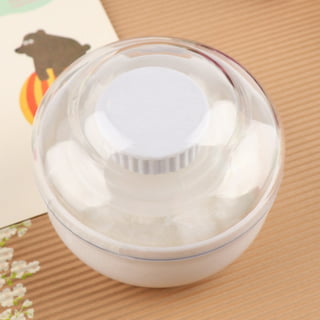 Teensery 2 Pcs 50G 50ml Plastic Empty Powder Puff Case Face Powder Blusher  Makeup Cosmetic Jars Containers With Sifter Lids