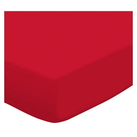 Sheetworld Fitted Crib Toddler Sheet Solid Red Jersey Knit