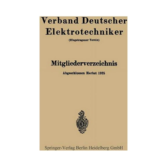Mitgliederverzeichnis, (Paperback)