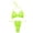 Green, variant on Women Bikinis Tie Bikini Set Casual High Waist Thong Swimsuit Faux Leather Swimwear