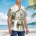 thumbnail image 2 of Lsque Horses Grazing On Meadow pattern Hawaiian Shirt for Men, Unisex Summer Beach Casual Short Sleeve Button Down Shirts-Large, 2 of 9
